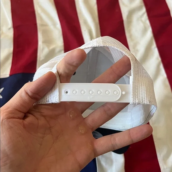 Black and White Trucker Hat with Graphic Patch - Picture 6 of 6